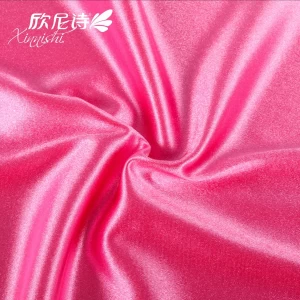 Shiny Polyester Spandex Suitable for Lady Dresses Pajamas Shirts Silky Stretchy Satin Fabric