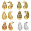 Simple fashion drop earrings female niche design with zircon jewelry accessories stud earrings