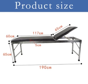Simple hospital Stainless Steel/ Steel Examination Table medical Clinical Couch