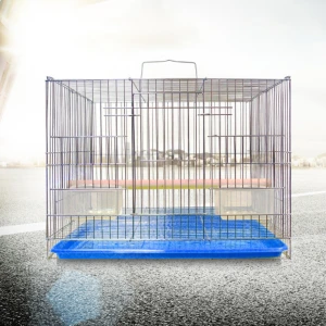 Small-Long size electro-plated galvanized flock bird parrot breeding bird cage folding large flock bird cage