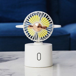 Small Personal USB Desk Fan 3 Speeds Portable Desktop Table Cooling Fan for Home Office Car Outdoor Travel
