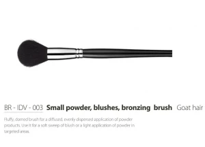 Small Powder, Blushes, Bronzing Brush, Goat Hair, Fluffy, Domed Brush for a Diffused