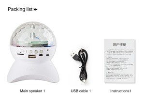 Smart Night Light Karaoke Speaker Ceiling Mini DJ Wireless Bluetooth Speaker with colorful LED Light