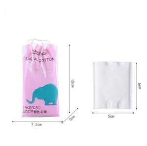 Soft 50pcs Cosmetic Lint Free Facial Make Up Remover Cleaning Face Cotton Pad