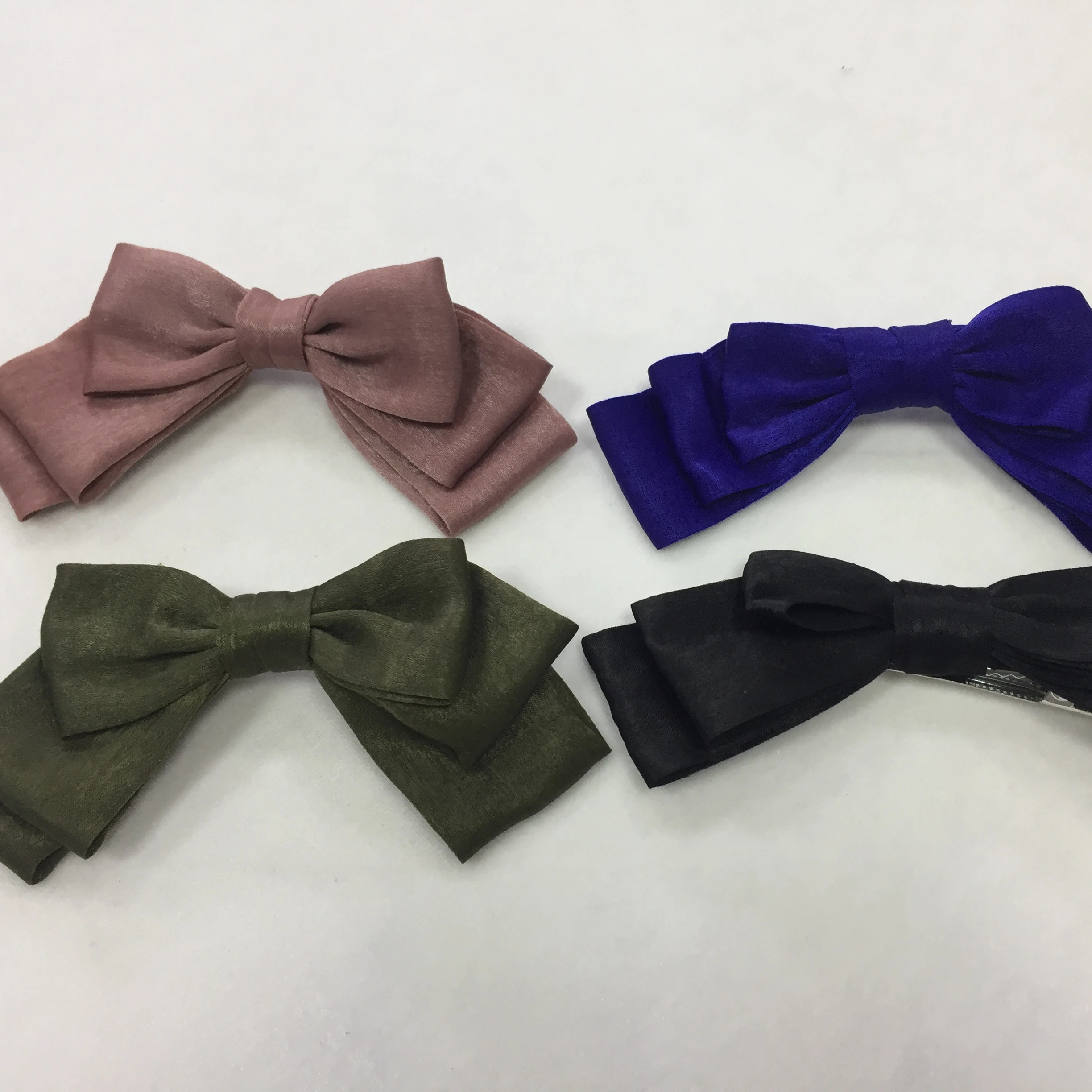 Soild Color Hair Bows with Alligator Hair Clips Grosgrain Ribbon Bow High Quality Boutique Hair Accessories 3 layers bow
