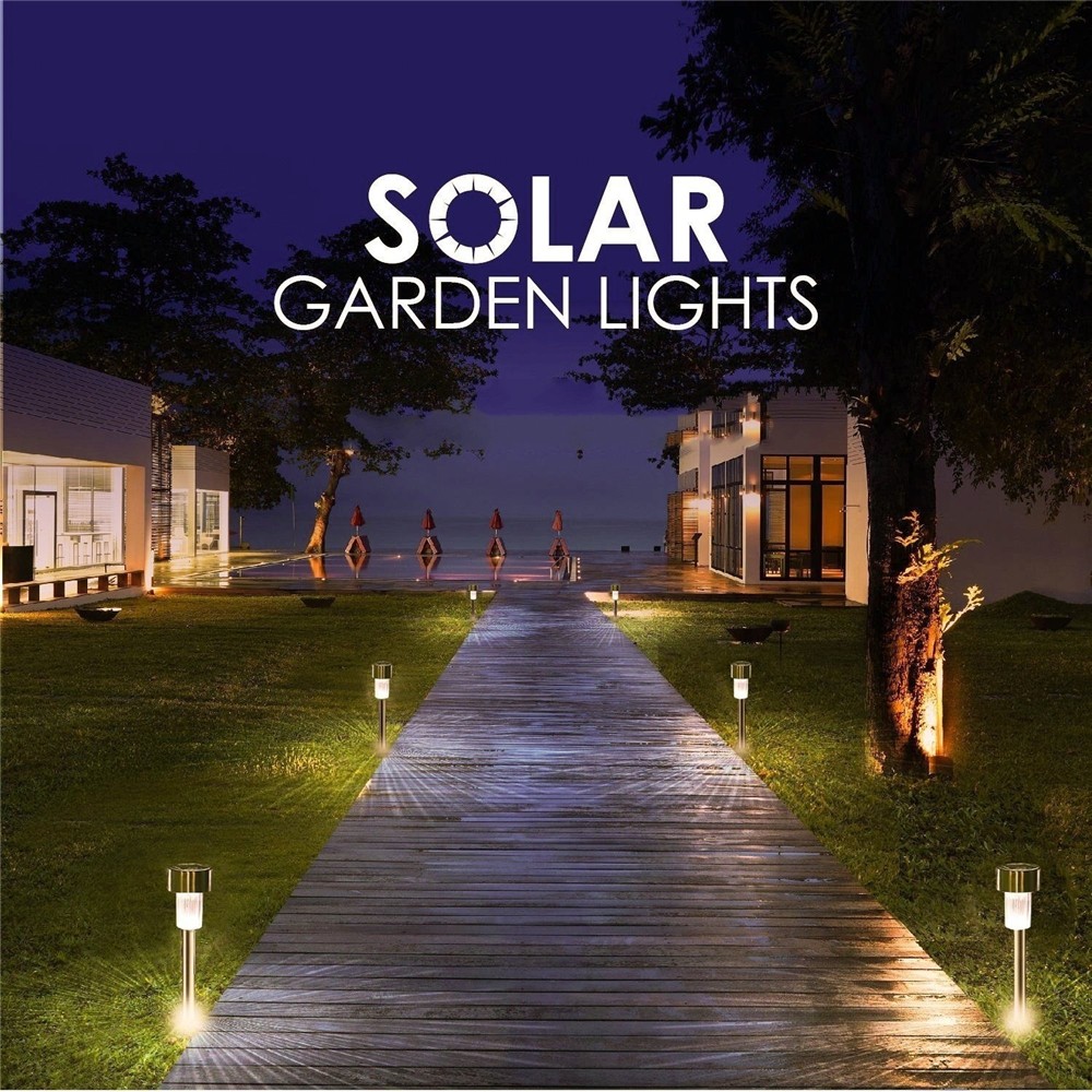 Solar Panel LED Spike Spot Light Spotlight Landscape Garden Yard Path Lawn Solar Lamps Outdoor Grounding Sun Light