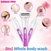 SONAX PRO 8866 Lady Electric Shaver Professional Lady Epilator 3 in 1