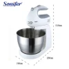 Sonifer Good Quality 200 W 5 Speed ABS Stand Food Hand Mixer With a Rotating Bowl For Kitchen Sale