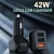 Import Soomfon Universal 12V 42W Cars Accessories Charger Adapter 3 Ports Fast USB Car Charger from China