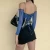 Import Spring autumn new Casual Womens Corset Crop Top long-sleeved halter neckline neck sexy halter slimT-shirt women from China