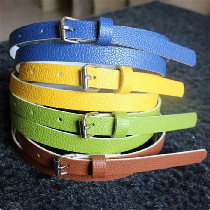 spring summer season cheapest ladies PU leather belt fashion candy color women belt for garment,fancy lady belt hot sale