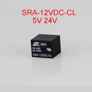 SRA-12VDC-CL 5V 12V 24V DC Coil Power Relay 20A 5 pin SRA-05VDC-CL SRA-24VDC-CL