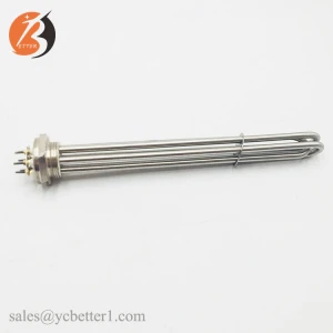SS316 Corrosion resistance tubular immersion flange heater tube