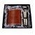 Import stainless steel 304 custom logo gift set leather hip pewter flask from China