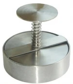 Stainless steel hamburger press