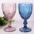 Import Stocked Wholesale Machine Pressed Novelty Decorative Colored Embossed Wine Glass short wine glass from China