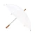 Strong windproof and waterproof fabric wooden handle wedding custom logo print golf white umbrella with plastic J handle