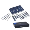 Stylish Stainless Steel Blue Clipper Set 18 Pcs Manicure Tool Pedicure Kit