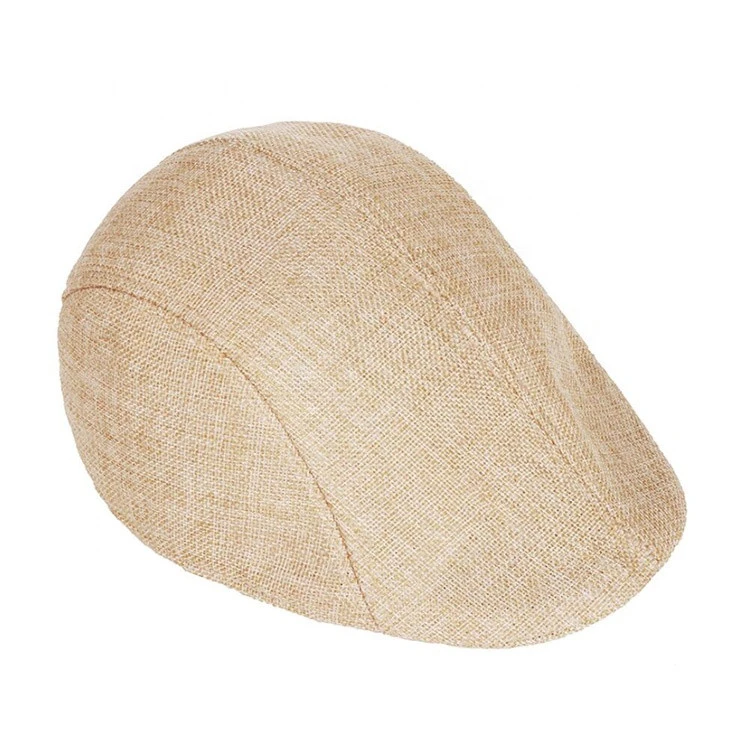 Summer Berets cap For Man Panama Vintage Unisex Sun Hat Fashion Solid Peaked Caps Breathable straw Berets Caps Daddy&#x27;s hat