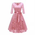 Summer Ladies Women Bridesmaid Lace Navy Tunic Casual Dresses For Night Party