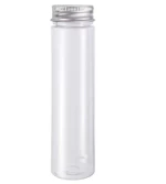 Supply PET flat bottom test tube 65ml plastic test tube with aluminum  transparent bottle