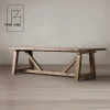 Support customization French New Design Style Luxury Custom Made Long Wood Rustic Dining Table,rustic table