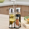 T250 Household Salt Shaker Seasoning Bottle Set Kitchen Seasoning Pot Castor Stainless Steel Salt Pepper Shaker