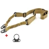Tactical Double Metal Hook Two Point rifle gun Sling strap +Buffer tube back Plate Sling Rings Hunting gun accessories