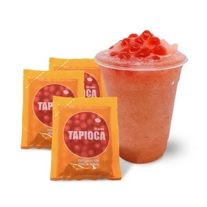 Taiwan Instant Tapioca Pearl Strawberry Flavor TV Boba 70g for Bubble Tea Ingredient Supplier