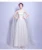 Import tank sleeveless lace pure white A-line wedding dress bridal gown with mantle from China