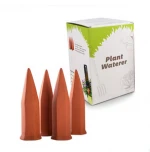 Terracotta Plant Waterer Garden Watering Spikes 6 Pack Set Self-Irrigation Watering Stakes