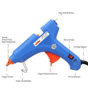 The New 100W Hot Melt Glue Gun with 10 pcs Glue Sticks and Carry Bag