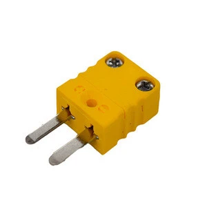 Thermocouple Connector, Type K, Mini, Plug Flat Pin