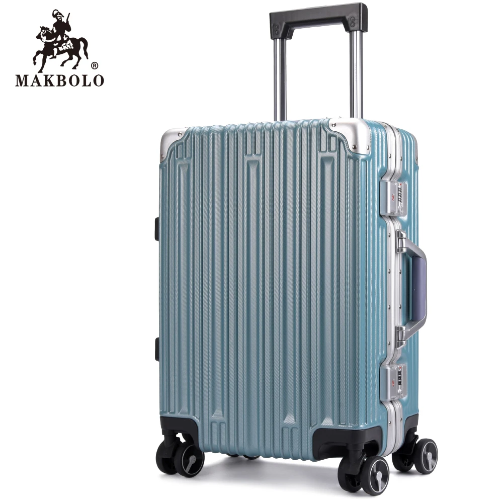 Top grade outdoor travel trolley luggage case set with shiny surface