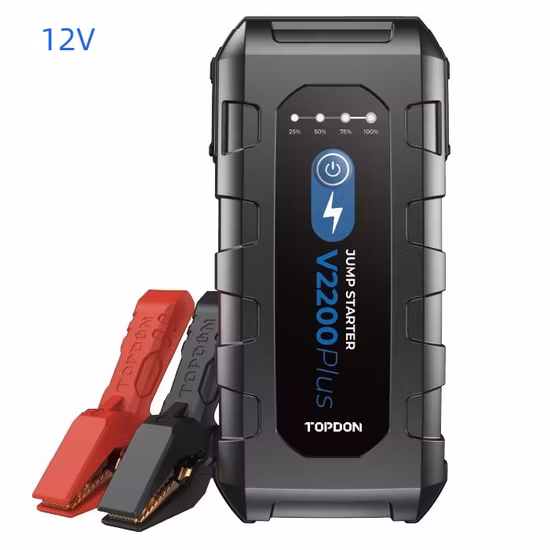 Topdon Factory Customization ODM OEM V2200plus 12V 16000mAh Smart Portable Tool Car Battery Booster Jumper Starter Power Bank 2 in 1 Battery Tester Jumpstarter