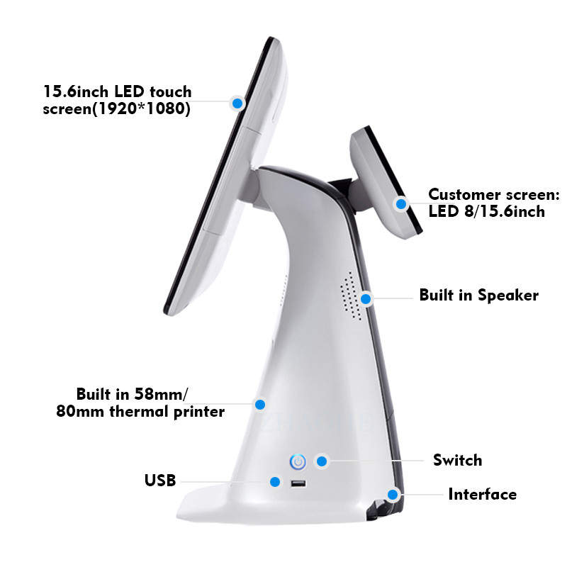 Buy Touch Screen Pos Terminal Support Wifi Pos Machine All In One ...