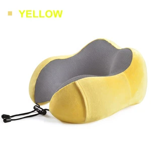 Travel Neck Pillow 100% Pure Memory Foam Perfect for Long Airplane Flights - 360 Head &amp; Neck Support - Foldable &amp; Easy to carry