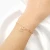 Import Trendy Chain 18K Real Gold Bracelet Fashion Paper Clip Chain Heart Bracelet 18K Gold Jewelry Women from China