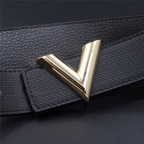 triangle yellow zinc alloy metal leather belt buckles accessories buckle leather belt male v letters