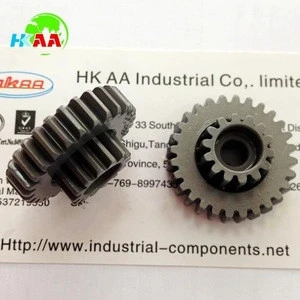 TS16949 standard steel double gears, customized double spur gears in plastic