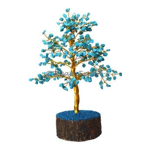 Turquoise Stone 300 Chips Tree - Gemstone tree stone crafts