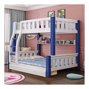 Twin Modern solid wood double bunk beds kids children bunk bed for sale