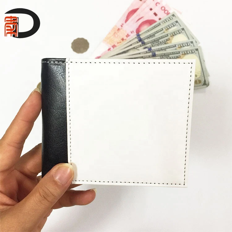 Two tone color PU Leather Wallets Leather Men Coin Purses Bifold Card  Wallet