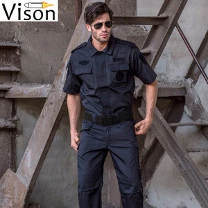Unisex Black color Security Guard Uniform Military Clothing Security uniforms for police
