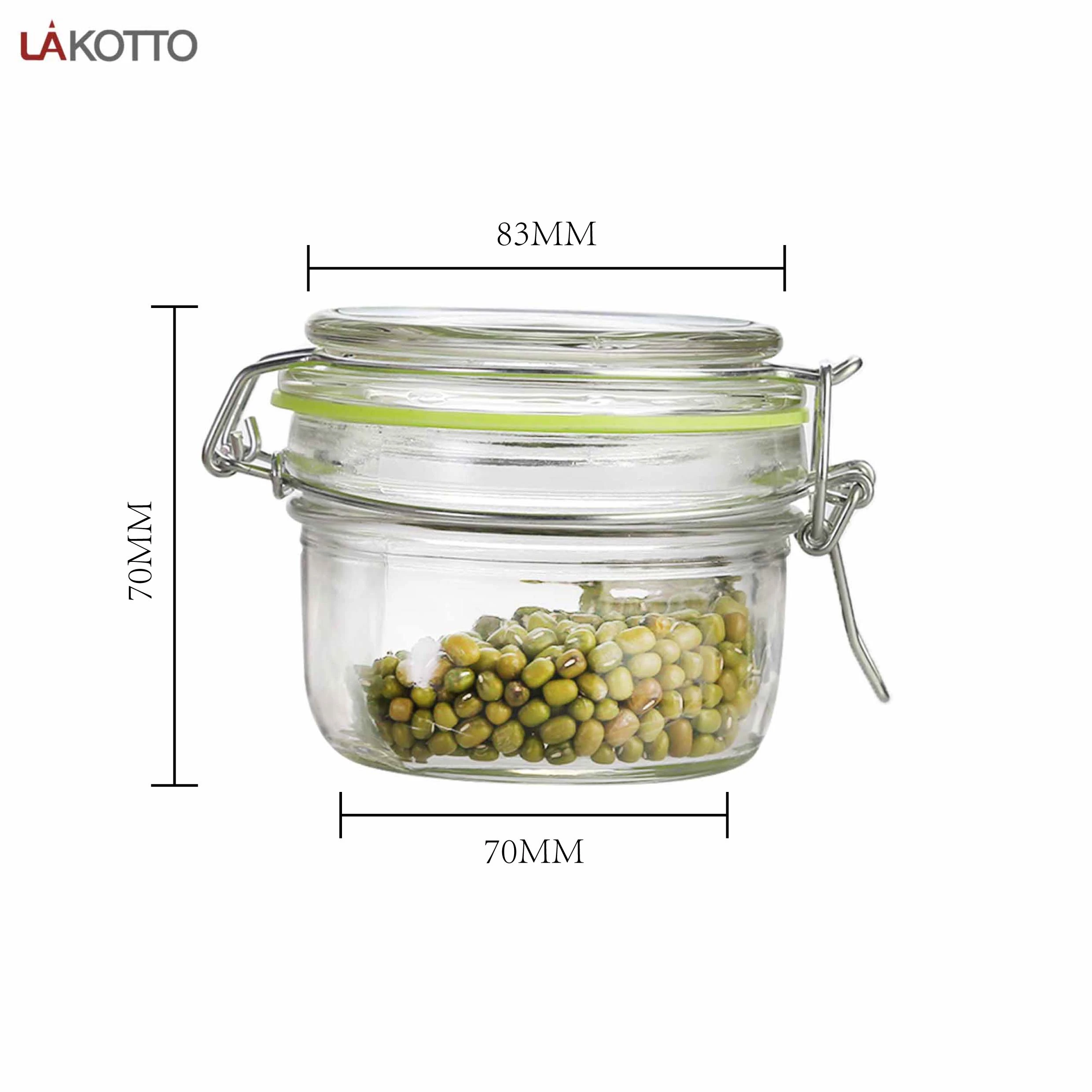 Vacuum Glass Storage Jar With Plastic Cover Jars Seal Lids / heat-resistant glass jar /Glass Containers With metal Lids