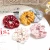 Import various colors available Flamingo plain hair scrunchies wholesale custom summer scrunchies flower chiffon scrunchie from China
