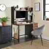 Vasagle Large Computer Desk with Hutch, Modern Writing Desk with Bookshelf, PC Laptop Study Table Workstation for Home