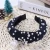 Import Velvet Wide Headbands Knot Turban Hairband Vintage Head wrap Faux Pearl Fashion Women  Girls gift Elastic  Hair Accessories from China