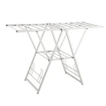 Vertical Standing Folding Clothes Hanger Winged Clothes Airer Drying Rack With A Shoe Rack