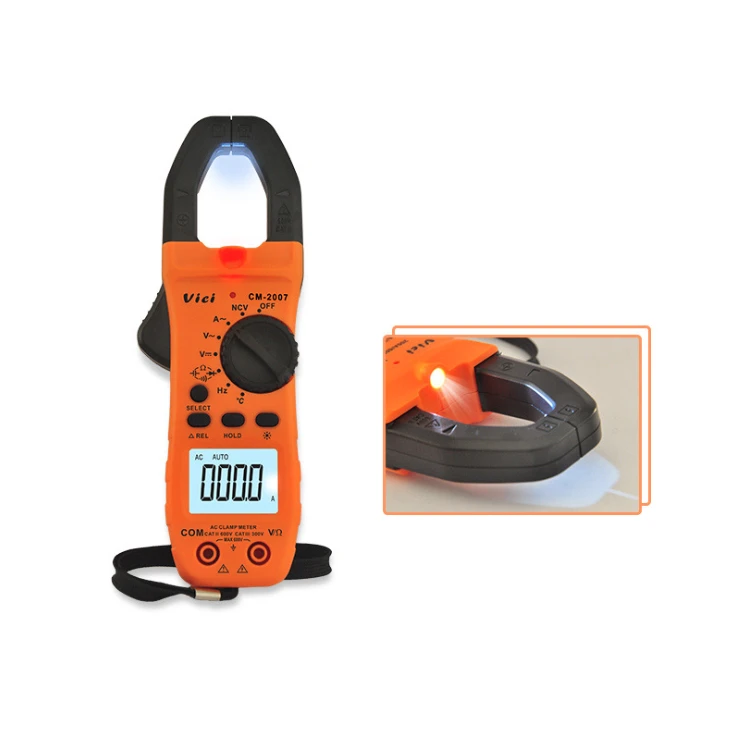 Vici 4000 Counts Digital Clamp Meter 600V AC/DC Voltage Ohm NCV Temperature Resistance Diode Tester CM-2007